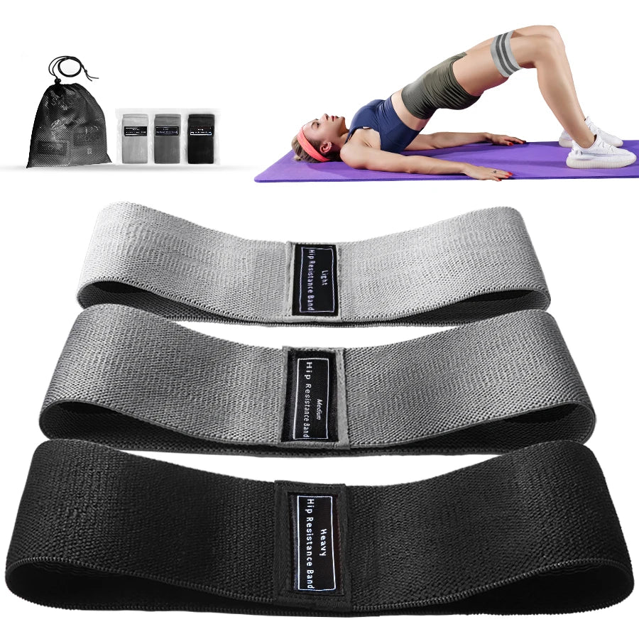 Squat Circle Stretch Fitness Strips Loops Yoga Gym Equipment